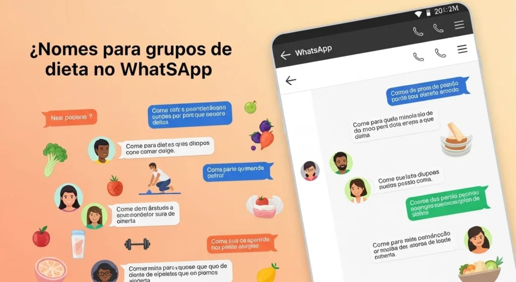 500+ Nomes Criativos para Grupos no WhatsApp 12 🔷Nomes para grupos de dieta no WhatsApp