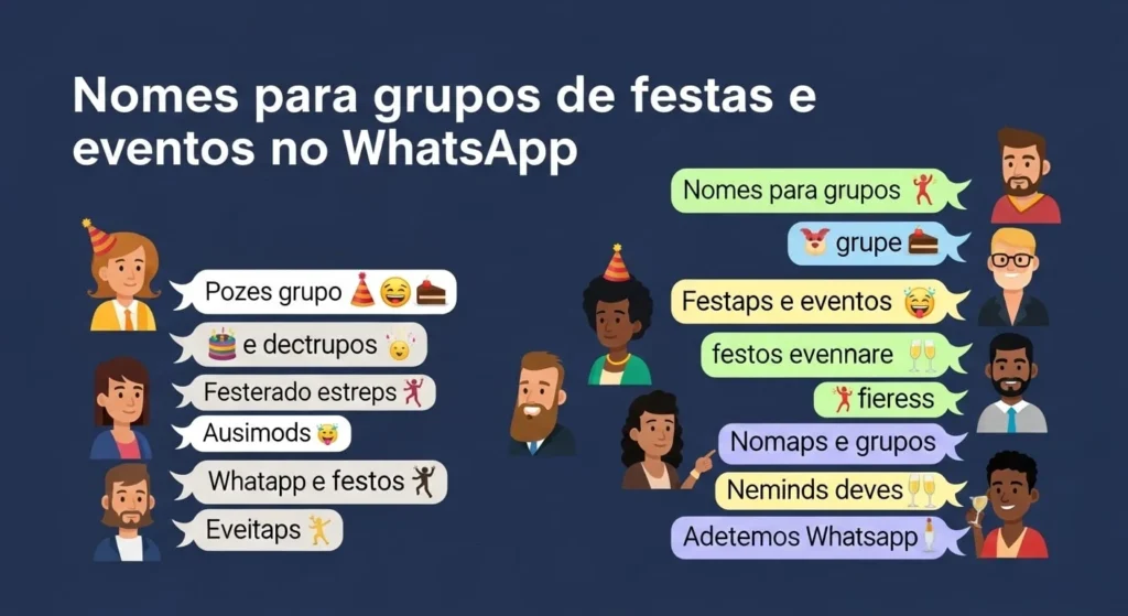 500+ Nomes Criativos para Grupos no WhatsApp 22 🔷Nomes para grupos de festas e eventos no WhatsApp
