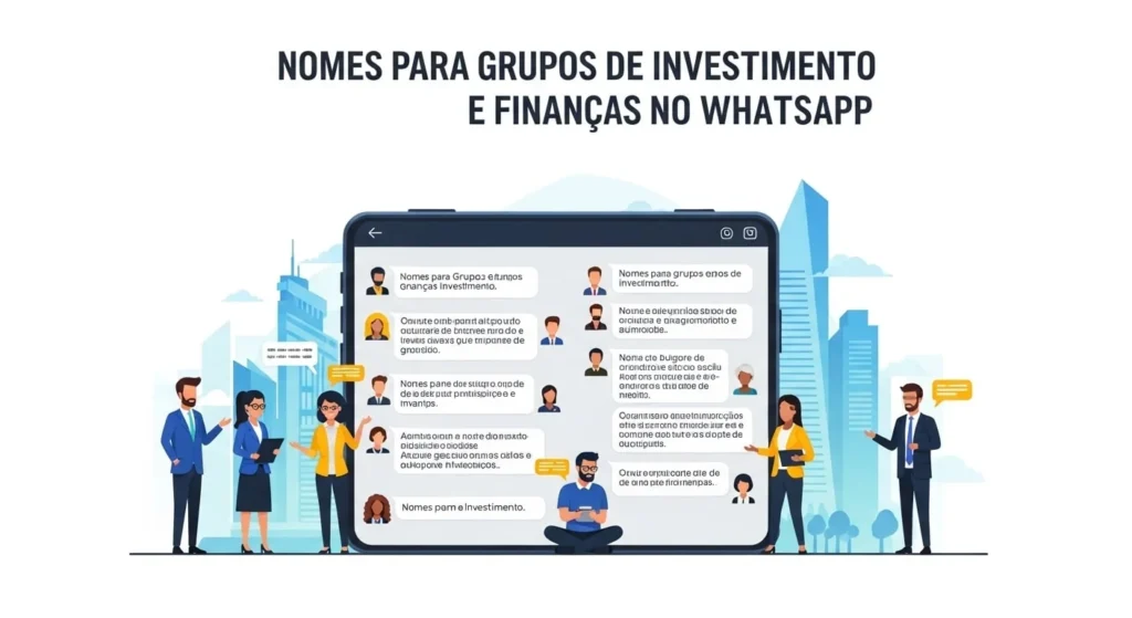 500+ Nomes Criativos para Grupos no WhatsApp 26 🔷Nomes para grupos de investimentos e finanças no WhatsApp