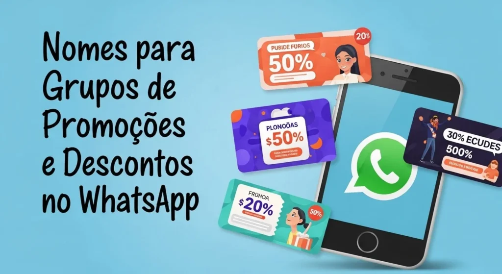 500+ Nomes Criativos para Grupos no WhatsApp 13 🔷Nomes para grupos de promoções e descontos no WhatsApp