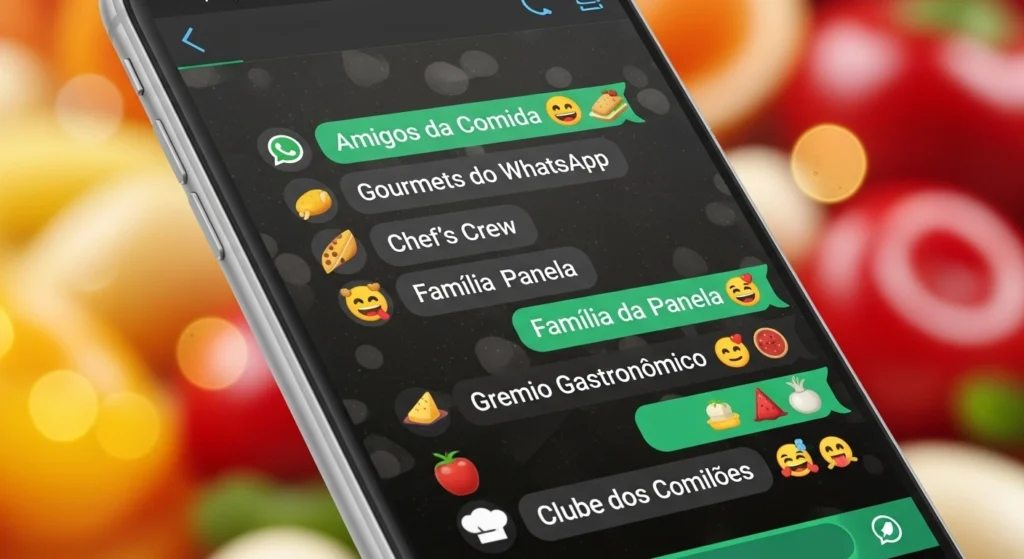 500+ Nomes Criativos para Grupos no WhatsApp 7 🔷Nomes para grupos no WhatsApp sobre comida