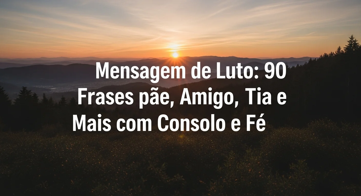 Mensagem de Luto: 90 Frases para Mãe, Amigo, Tia e Mais com Consolo e Fé 1 create a feature image of the article and use this text on the image Mensagem de Luto 90 Frases para Mãe, Amigo, Tia e Mais com Consolo e Fé title is in the portuguese language make sure to use it in portuguese language not in english language
